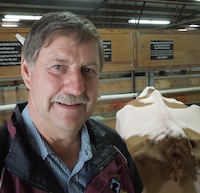 Wayne Savage of Knoxville, Maryland, exhibits at World Dairy Expo, Oct. 4, 2012.