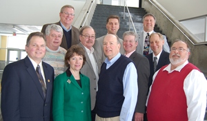 World Dairy Expo’s 2013 Executive Committee: Front Row (L to R): Mike Holschbach, President; Debbie Crave, 1st Vice President; Steve Larson, 2nd Vice President and Al Deming, Secretary/Treasurer and Finance Committee Chair. Middle Row (L to R): Jim Crowley, Jr., Dairy Cattle Show Superintendent; Tom Morris, Dairy Cattle Exhibitor Committee Chair; Bob Kaiser, Interim General Manager and Dean Hermsdorf, Commercial Exhibitor Committee Chair. Back Row (L to R): Jeff Lyons, WI DATCP; Bill Hageman, Jr., At-Large Director and Bill Barlass, Purebred Breeders of World Dairy Expo.