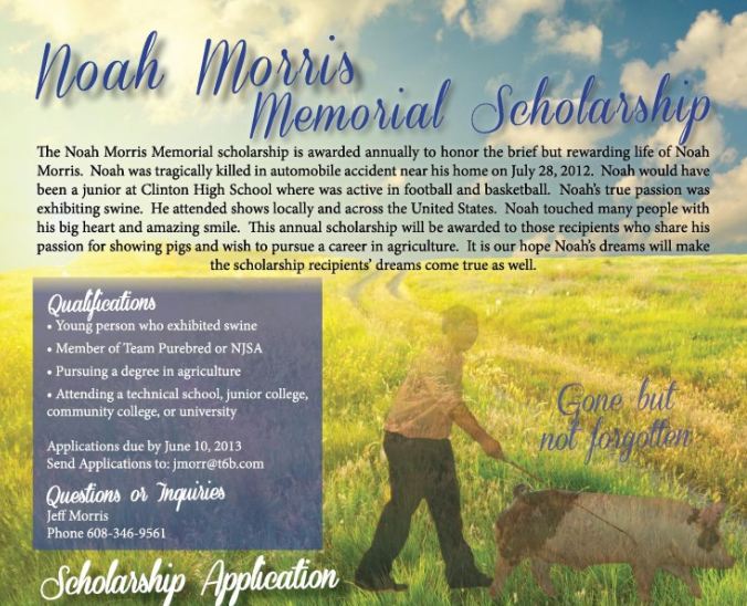 2013 Noah Morris scholarship