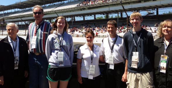 The winner of the Beck's Hybrids Panther Logan Harding of Tell City, IN on the track of the Indy 500.