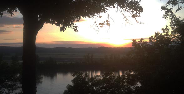 Sunrise over the Missouri River