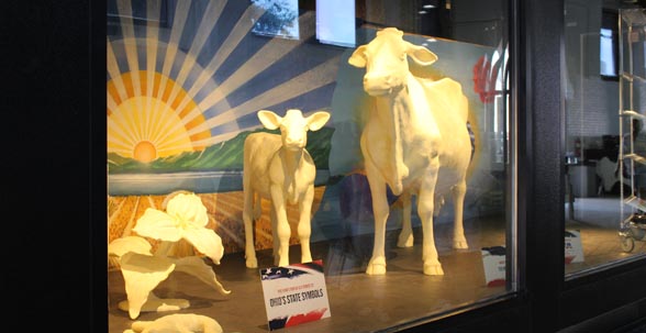2014 Ohio State Fair Butter Cow and Calf unveiled Meet Scarlet and Grayce