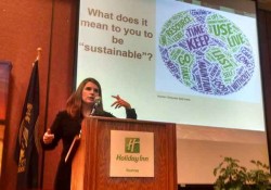 Nicole Johnson-Hoffman spoke at the recent Governor's Ag Conference in Kearney, Nebraska.