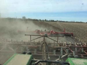 Photo courtesy of David Koning & Son Farms, finally getting into some fields this week in Michigan's Thumb.