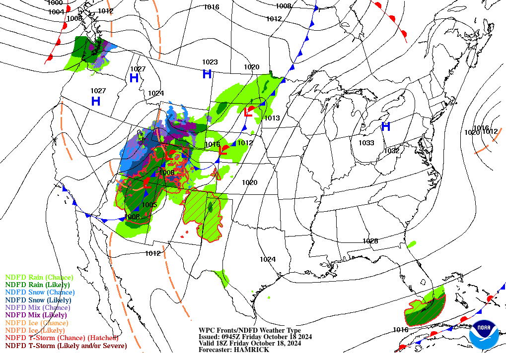 Milder weather overspreads the Corn Belt; showers on parts of